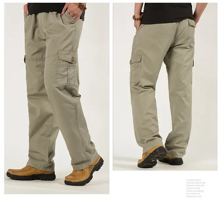 Men Grey Cargo Pants Large Spring Autumn Medium — feature 13