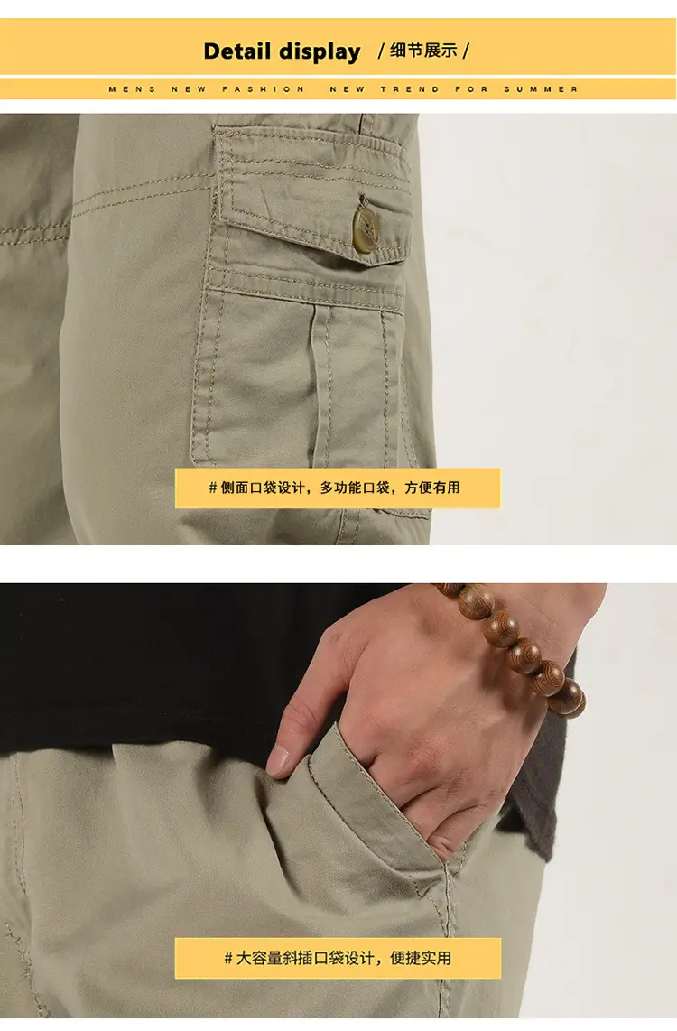 Men Grey Cargo Pants Large Spring Autumn Medium — feature 14