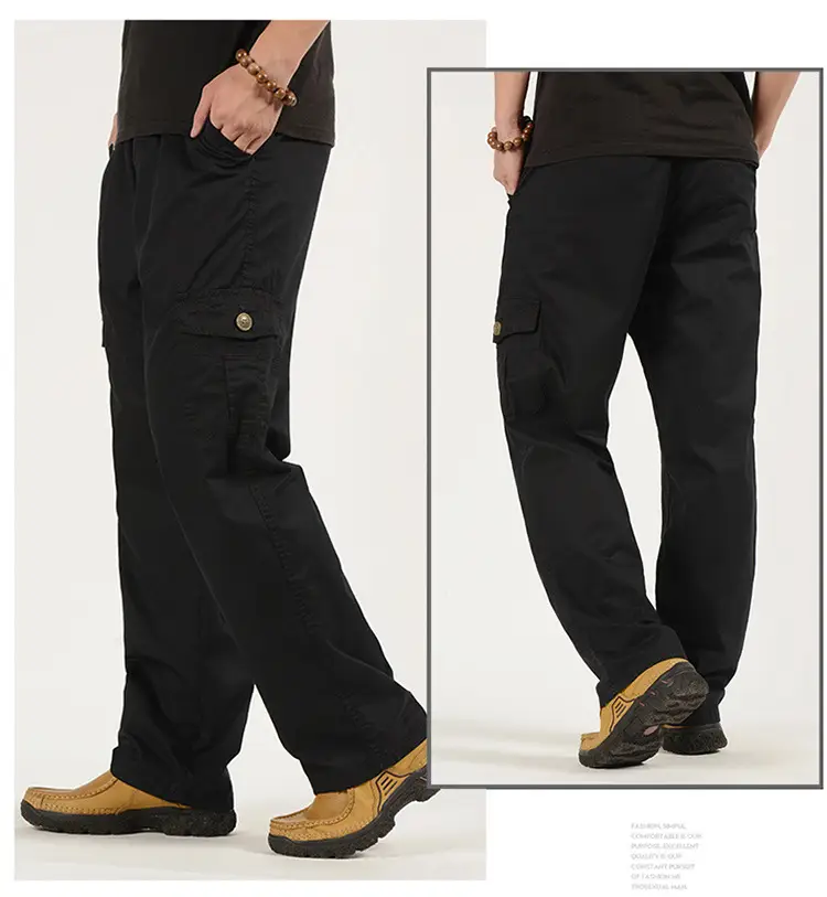 Men Grey Cargo Pants Large Spring Autumn Medium — feature 8