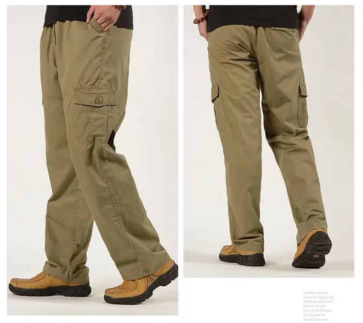 Men Grey Cargo Pants Large Spring Autumn Medium — feature 9