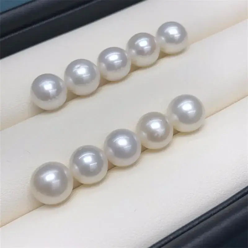 Freshwater Pearl Round Beads 6-10mm Loose Beads - Image 2