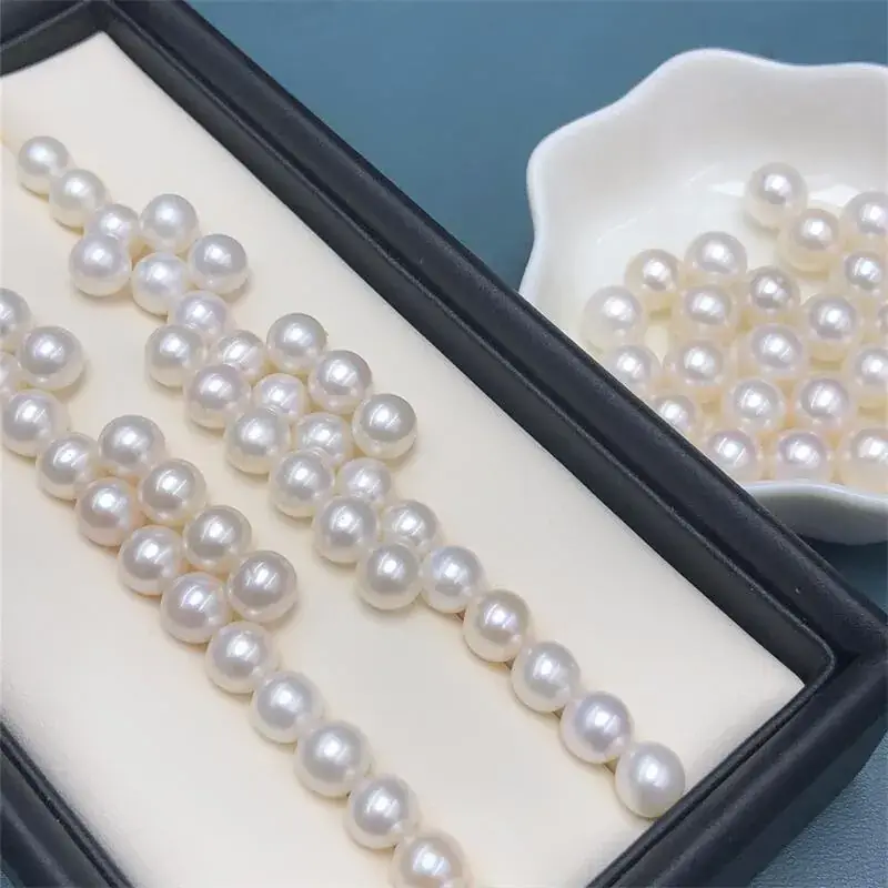 Freshwater Pearl Round Beads 6-10mm Loose Beads - Image 4
