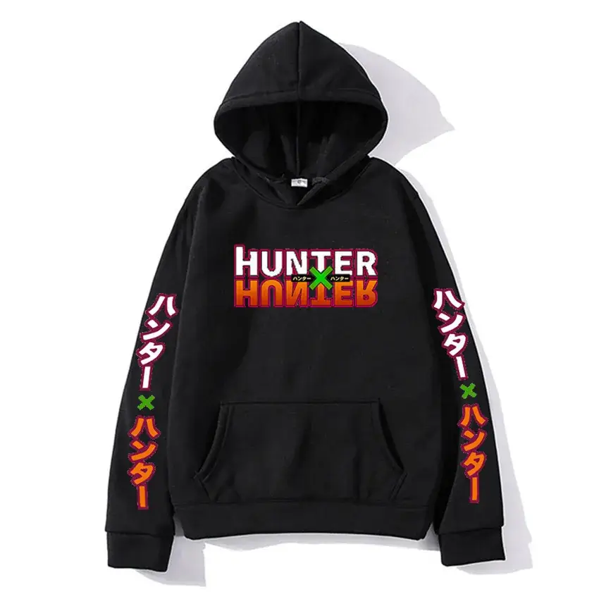 Men's Black Hunter Hoodie with Red Graphic - Image 19