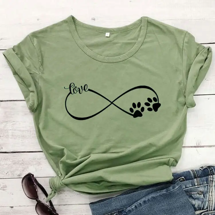 Love Graphic T-Shirt Green Short Sleeve - Image 4