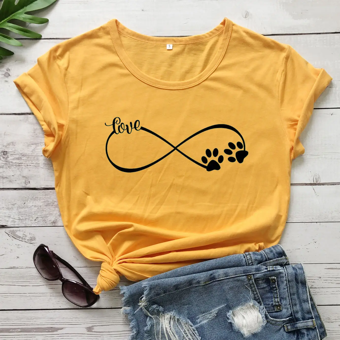 Love Graphic T-Shirt Green Short Sleeve - Image 5