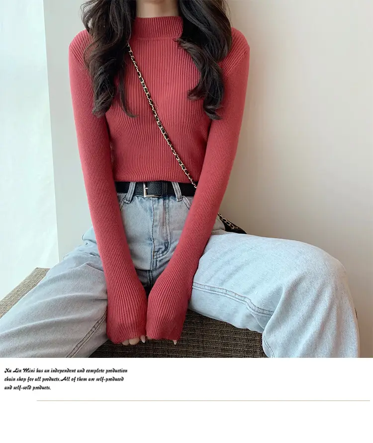 Half Turtleneck Knitwear Women Autumn Slimming — feature 10