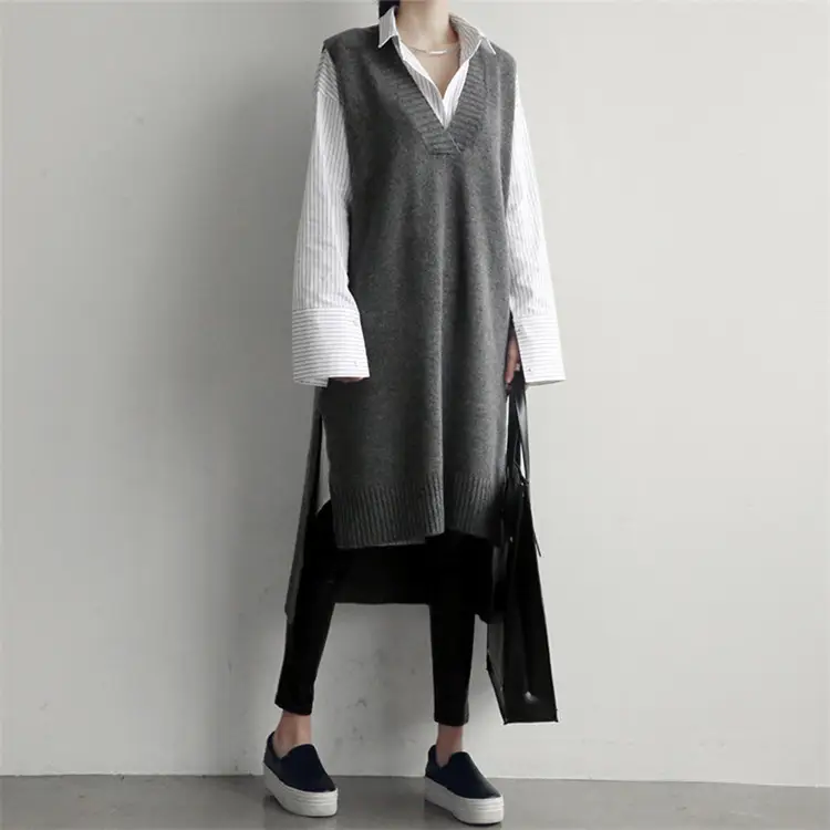 2026 Korean Style Knitted V-Neck Sweater Vest - Image 5