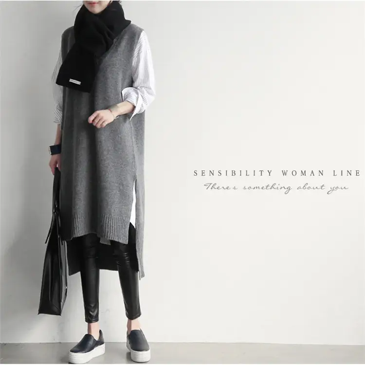 2026 Korean Style Knitted V-Neck Sweater Vest — feature 9