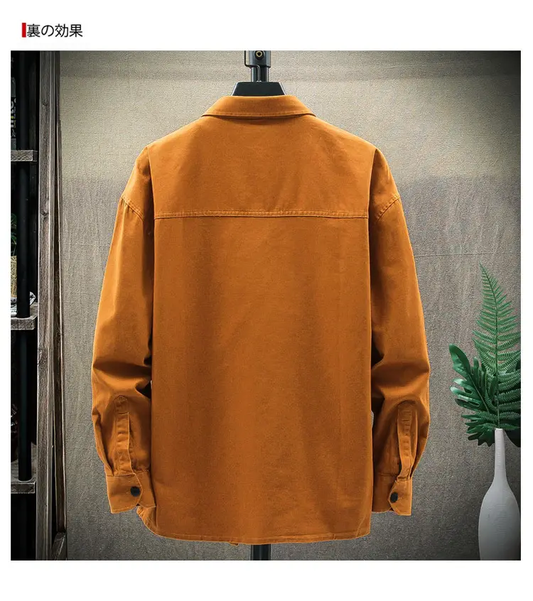 Men's Light Blue Long Sleeve Shirt Autumn Wear — feature 14
