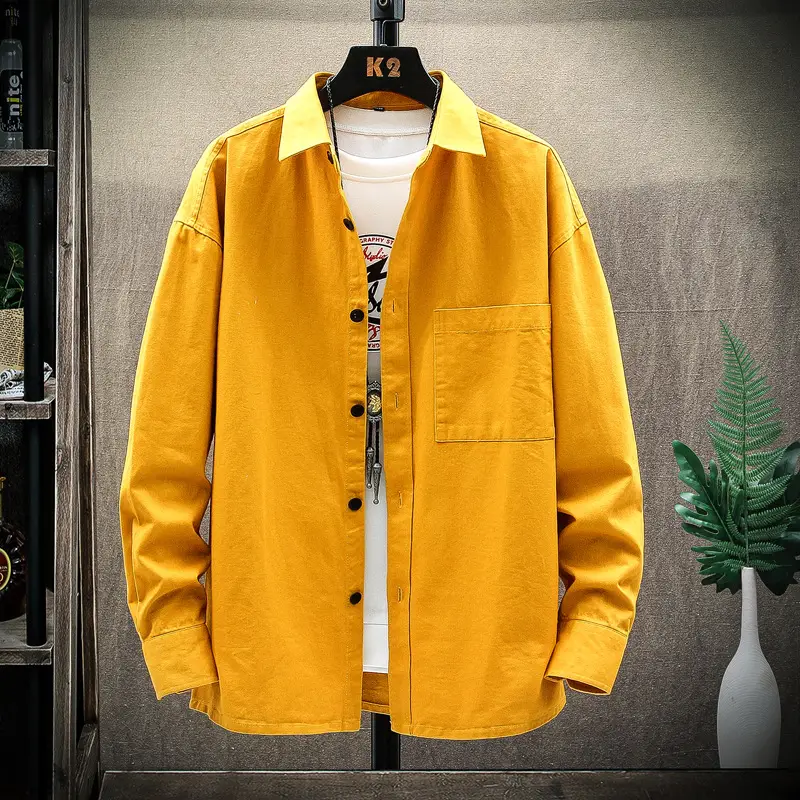 Men's Light Blue Long Sleeve Shirt Autumn Wear - Image 2