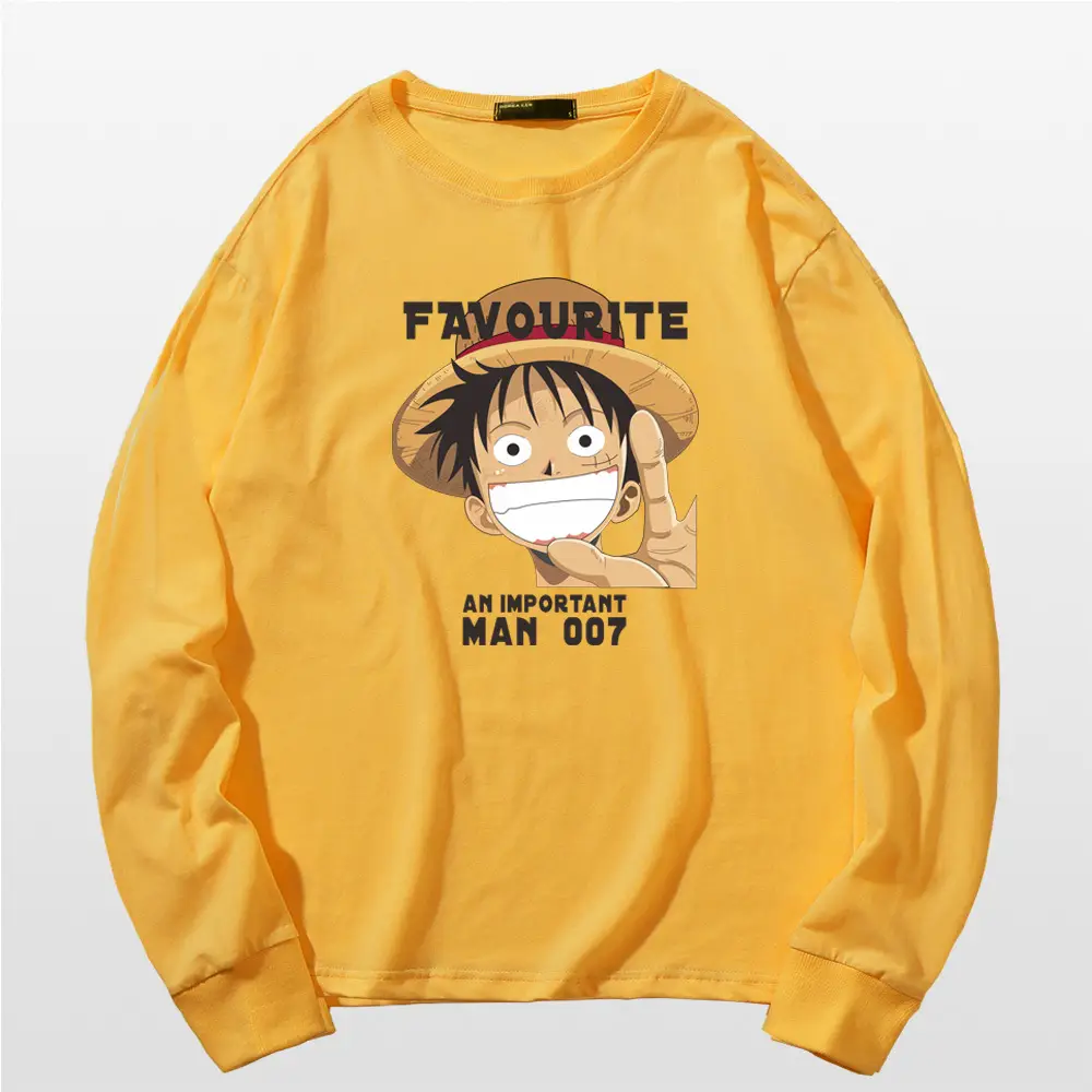 One Piece Luffy Long Sleeve Red Sweatshirt - Image 3