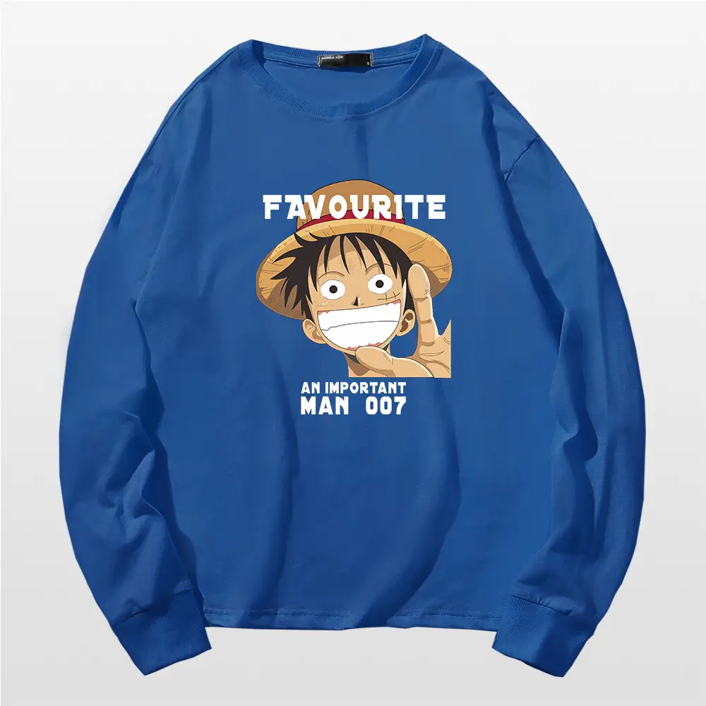 One Piece Luffy Long Sleeve Red Sweatshirt - Image 5