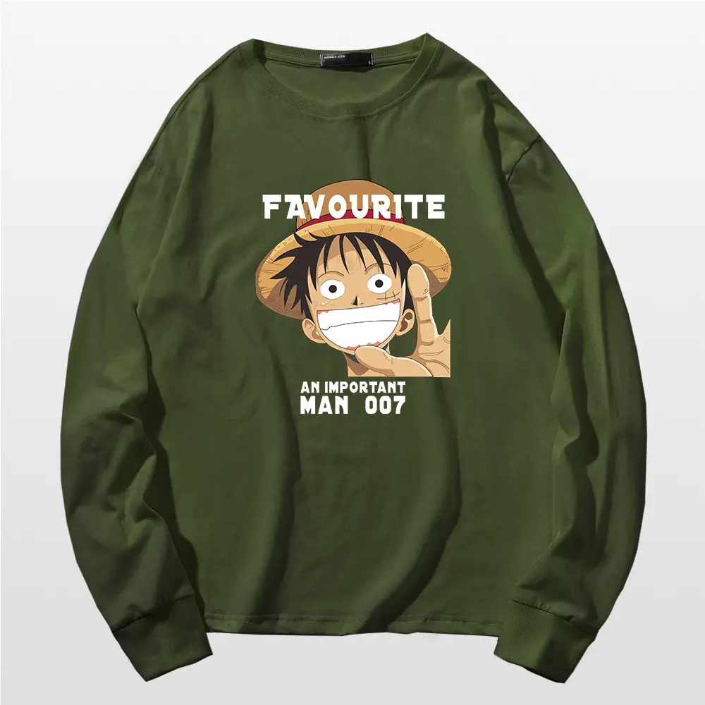 One Piece Luffy Long Sleeve Red Sweatshirt - Image 6
