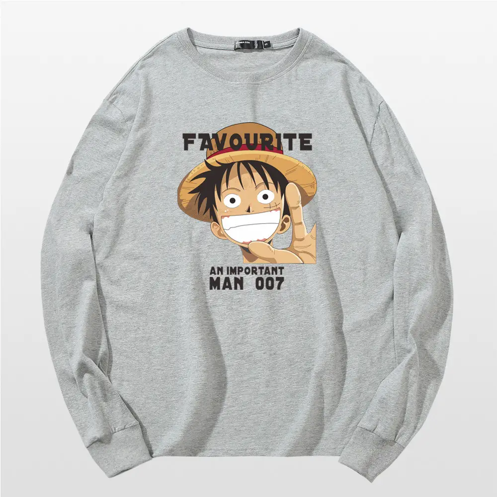One Piece Luffy Long Sleeve Red Sweatshirt - Image 7