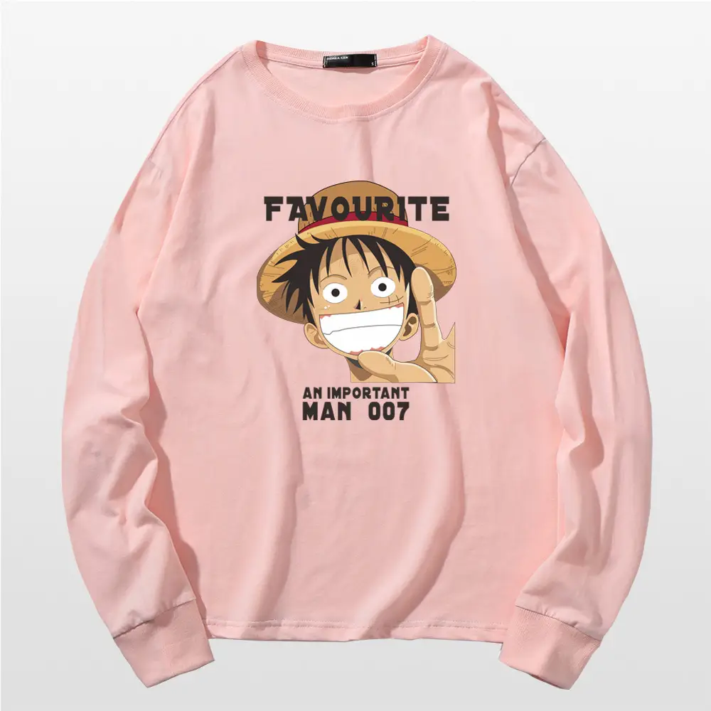 One Piece Luffy Long Sleeve Red Sweatshirt - Image 8