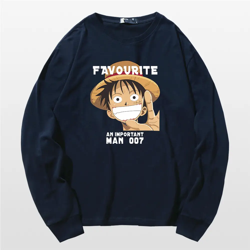 One Piece Luffy Long Sleeve Red Sweatshirt - Image 9