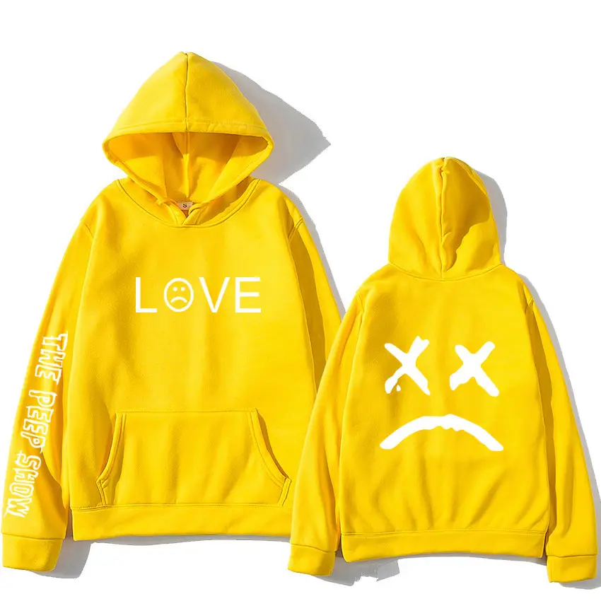 Blue Printed Hoodie Set for Men Love Face Design - Image 22
