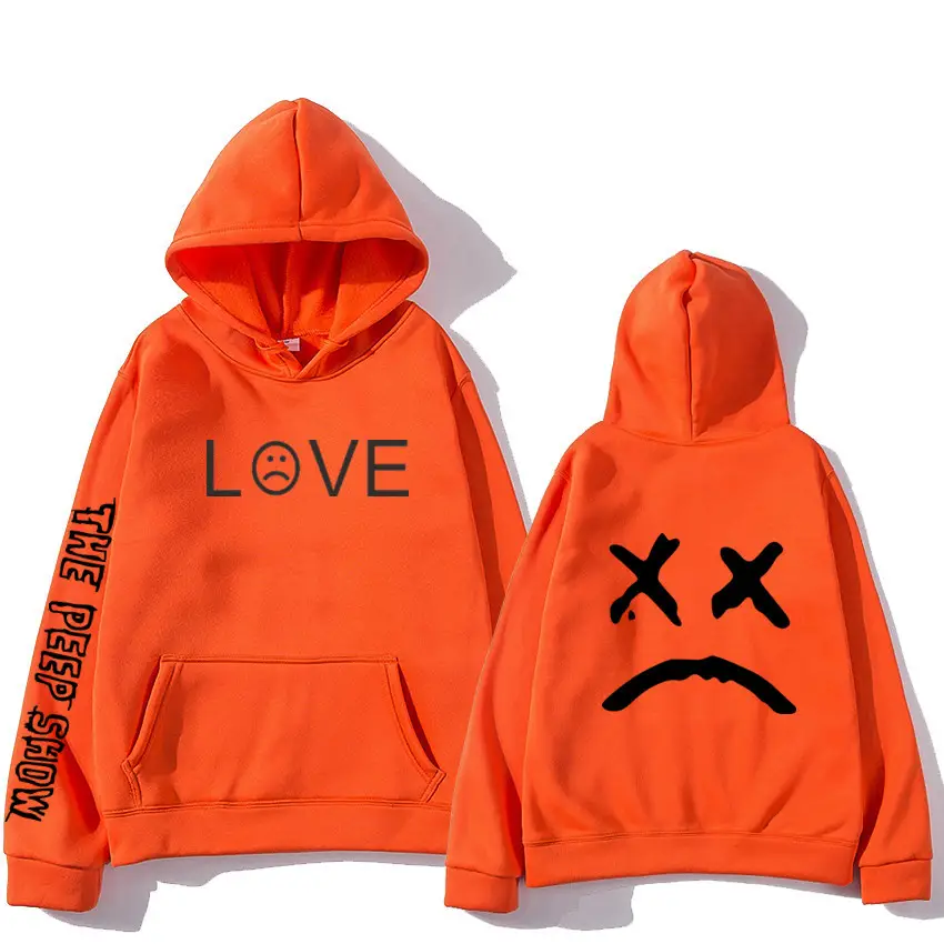Blue Printed Hoodie Set for Men Love Face Design - Image 13