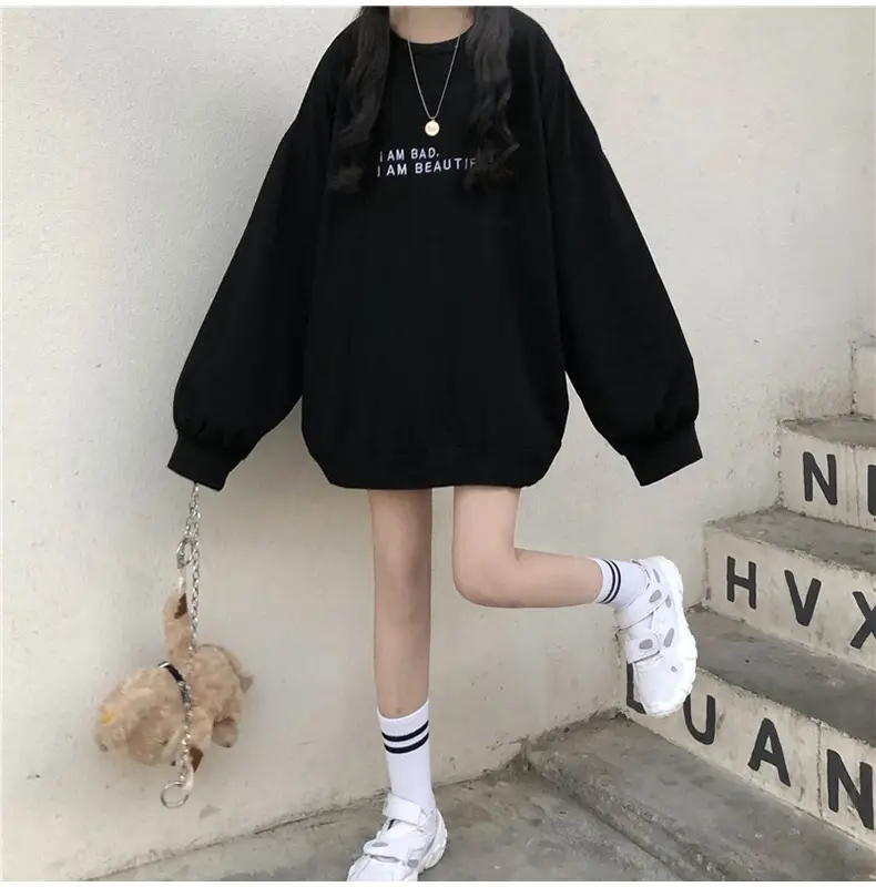 Women Loose Sweatshirt Maroon Long Sleeve 2025 — feature 15