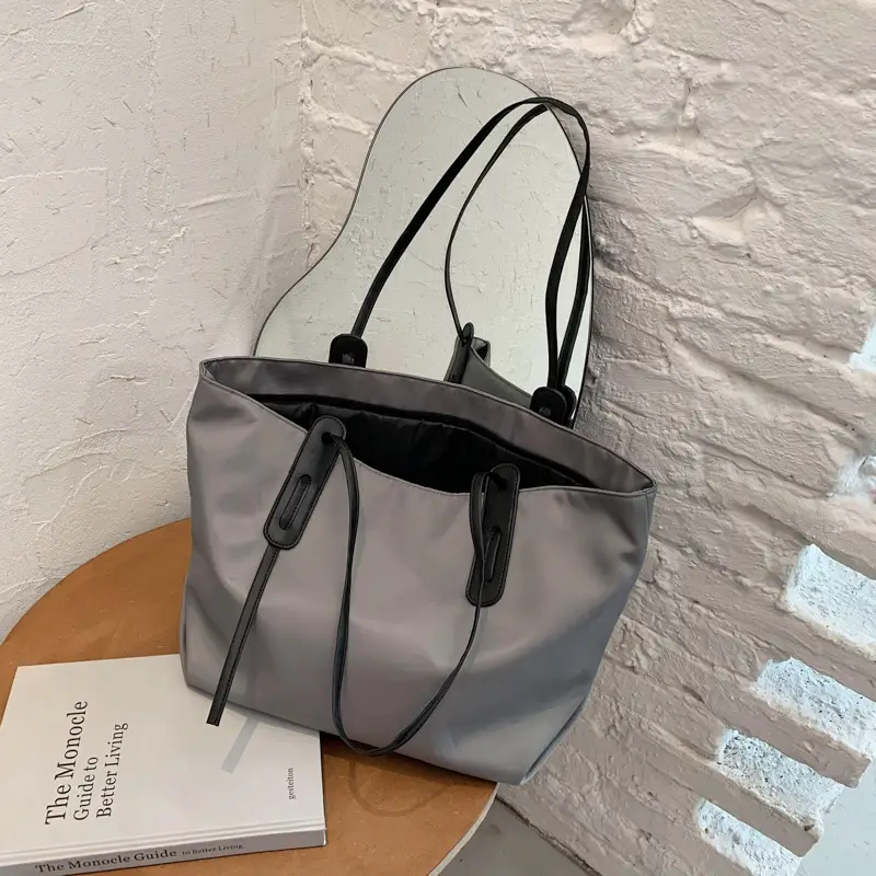Korean Style Large Capacity Women's Tote Bag Olive Green
