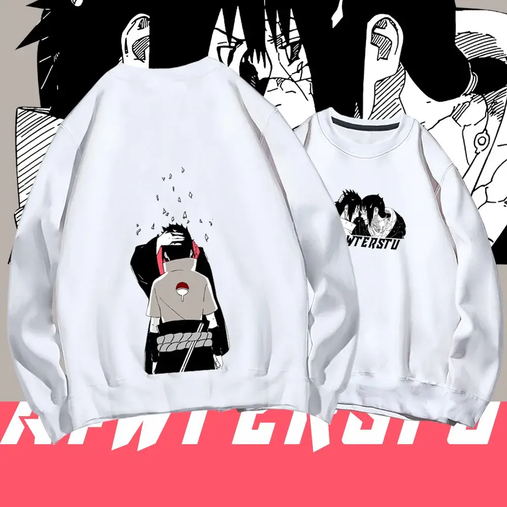 Naruto Anime Print Red Sweatshirt Set for Men Women - Image 11