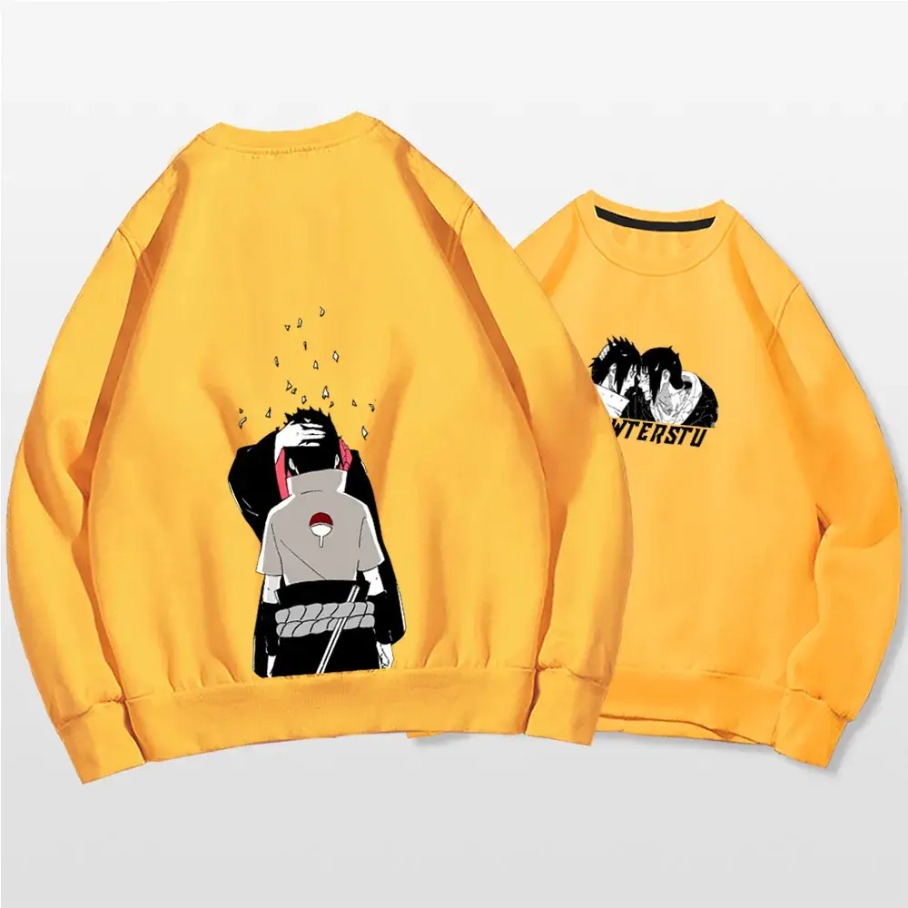Naruto Anime Print Red Sweatshirt Set for Men Women - Image 3