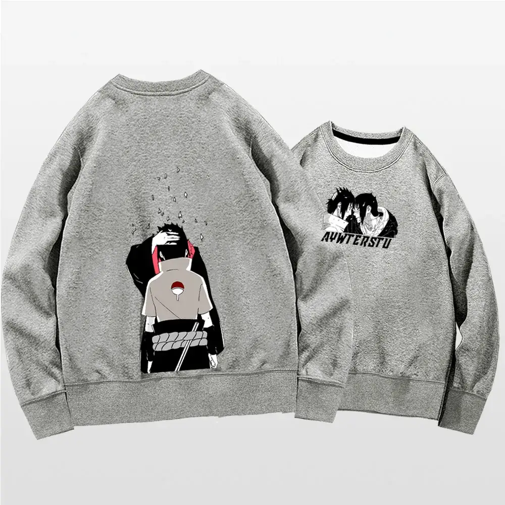 Naruto Anime Print Red Sweatshirt Set for Men Women - Image 6