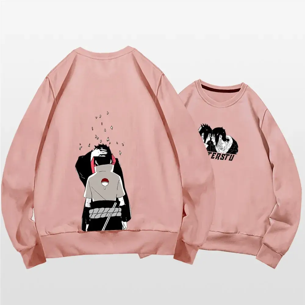 Naruto Anime Print Red Sweatshirt Set for Men Women - Image 7