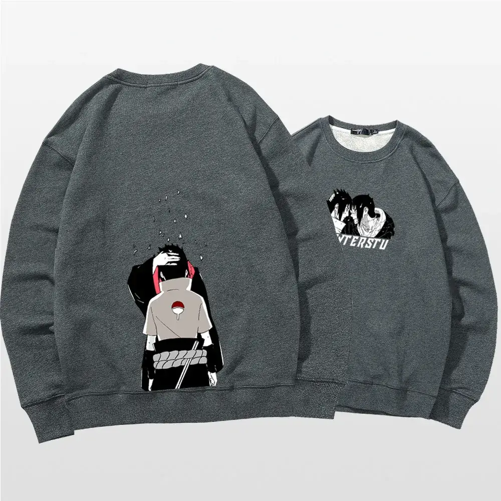 Naruto Anime Print Red Sweatshirt Set for Men Women - Image 8
