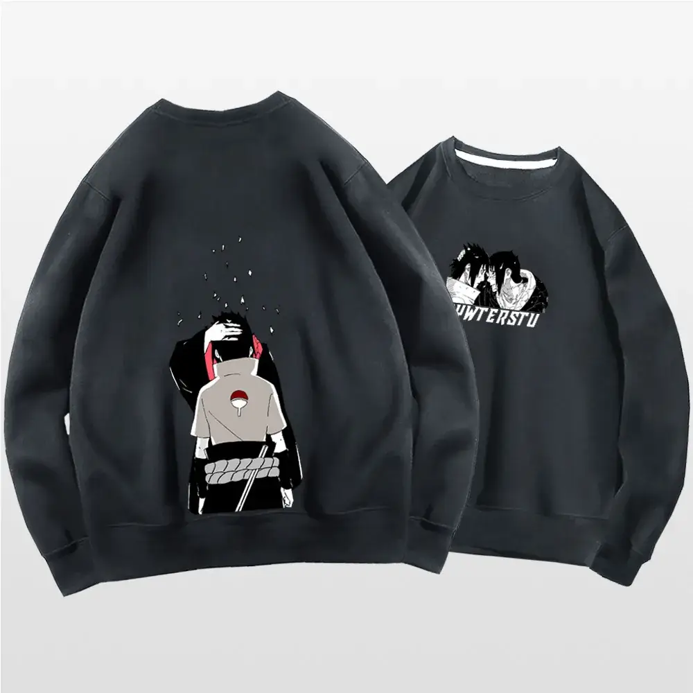 Naruto Anime Print Red Sweatshirt Set for Men Women - Image 9