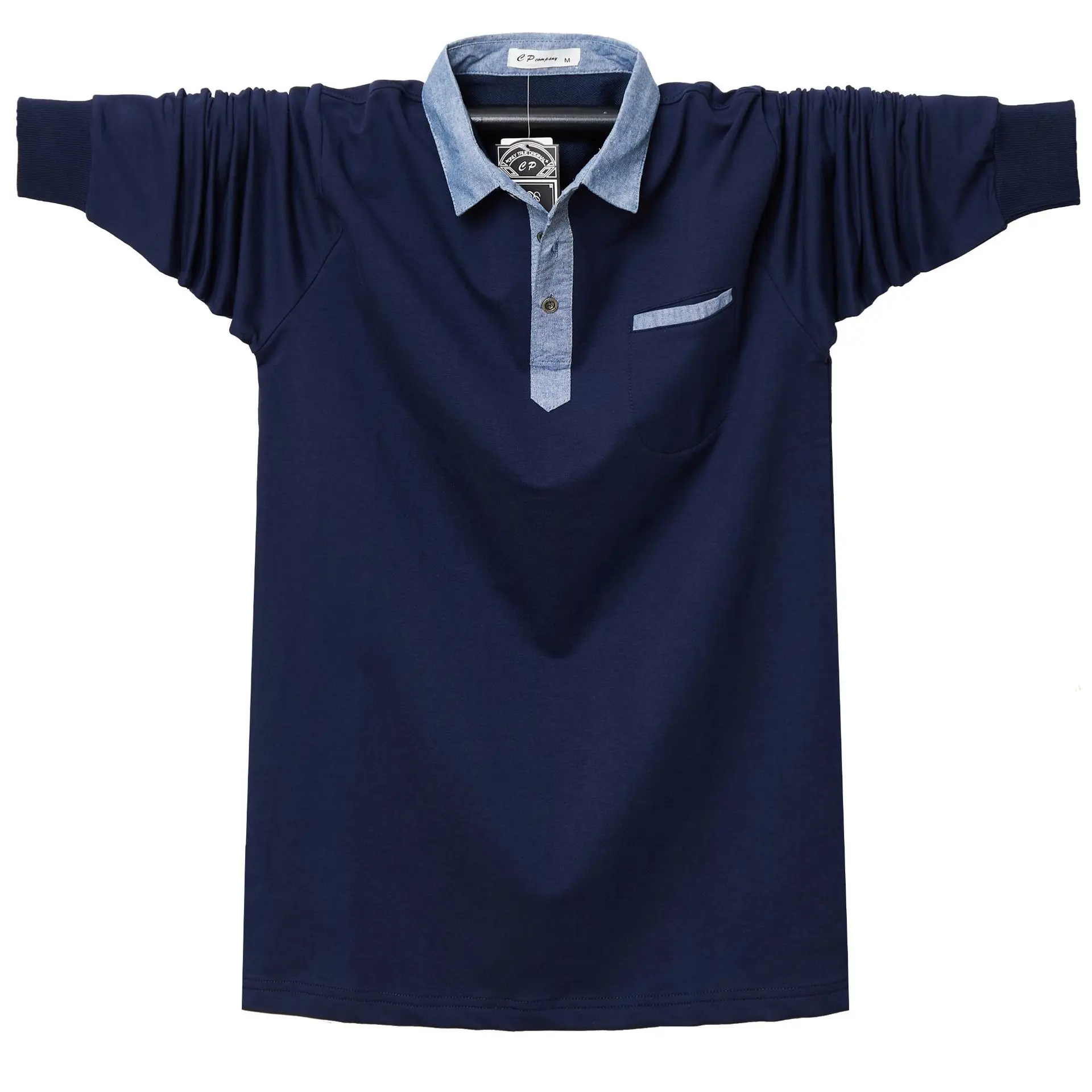Men Black Polo Shirt Plus Large Size - Image 9