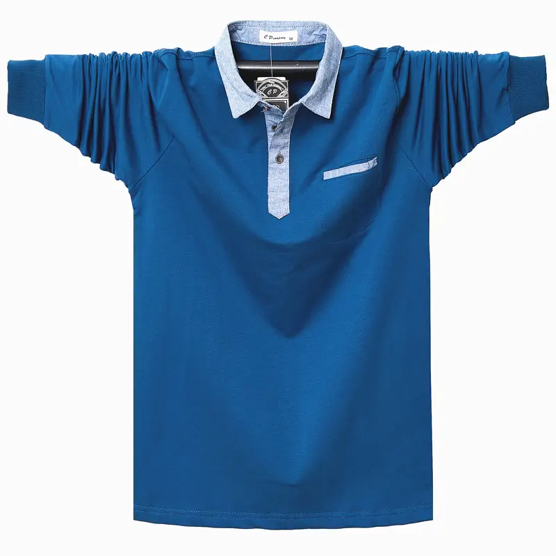 Men Black Polo Shirt Plus Large Size - Image 4