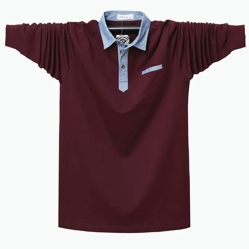 Men Black Polo Shirt Plus Large Size - Image 3
