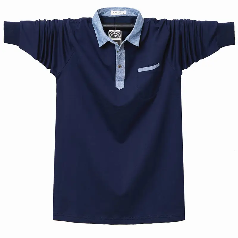 Men Black Polo Shirt Plus Large Size - Image 5