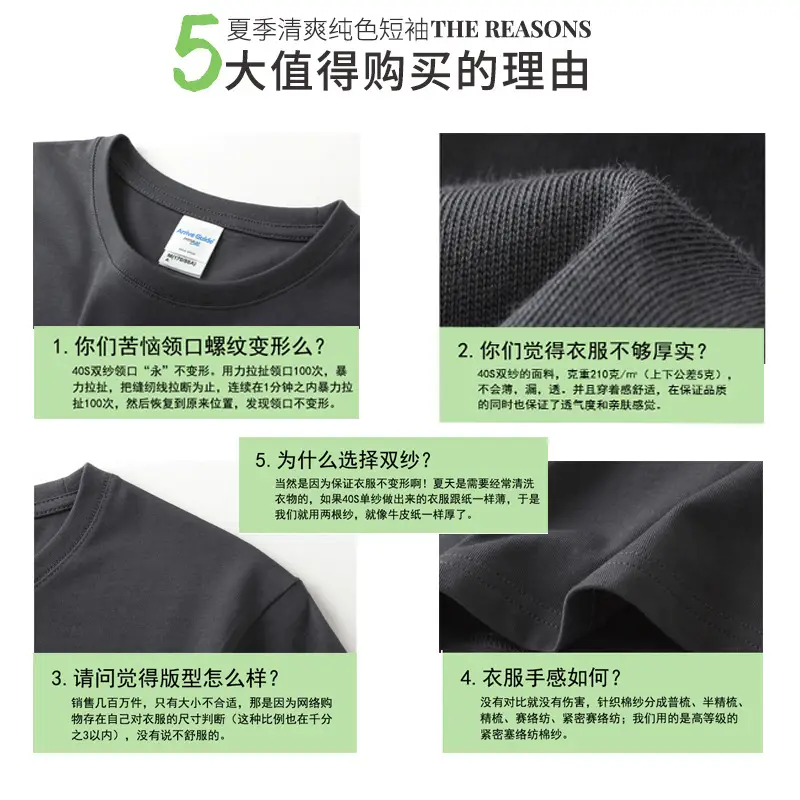 Men Green Cotton T-Shirt Half Sleeve 210g - Image 35