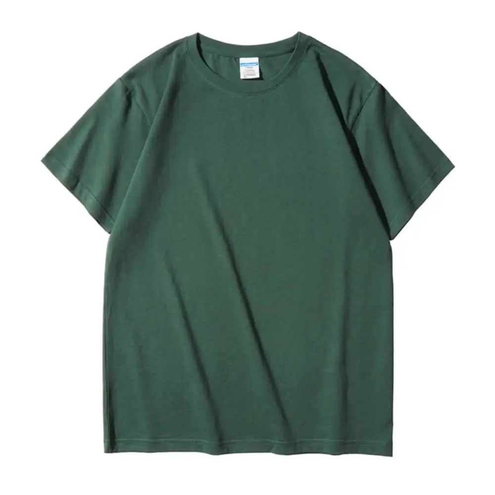 Men Green Cotton T-Shirt Half Sleeve 210g - Image 28