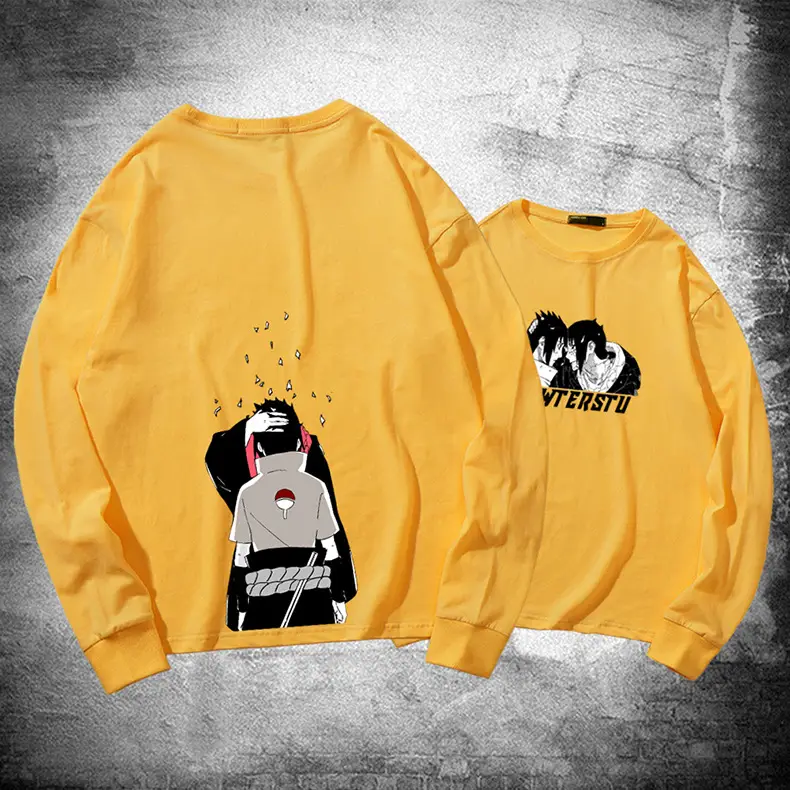 Naruto Anime T-Shirt Blue Cotton Long Sleeve