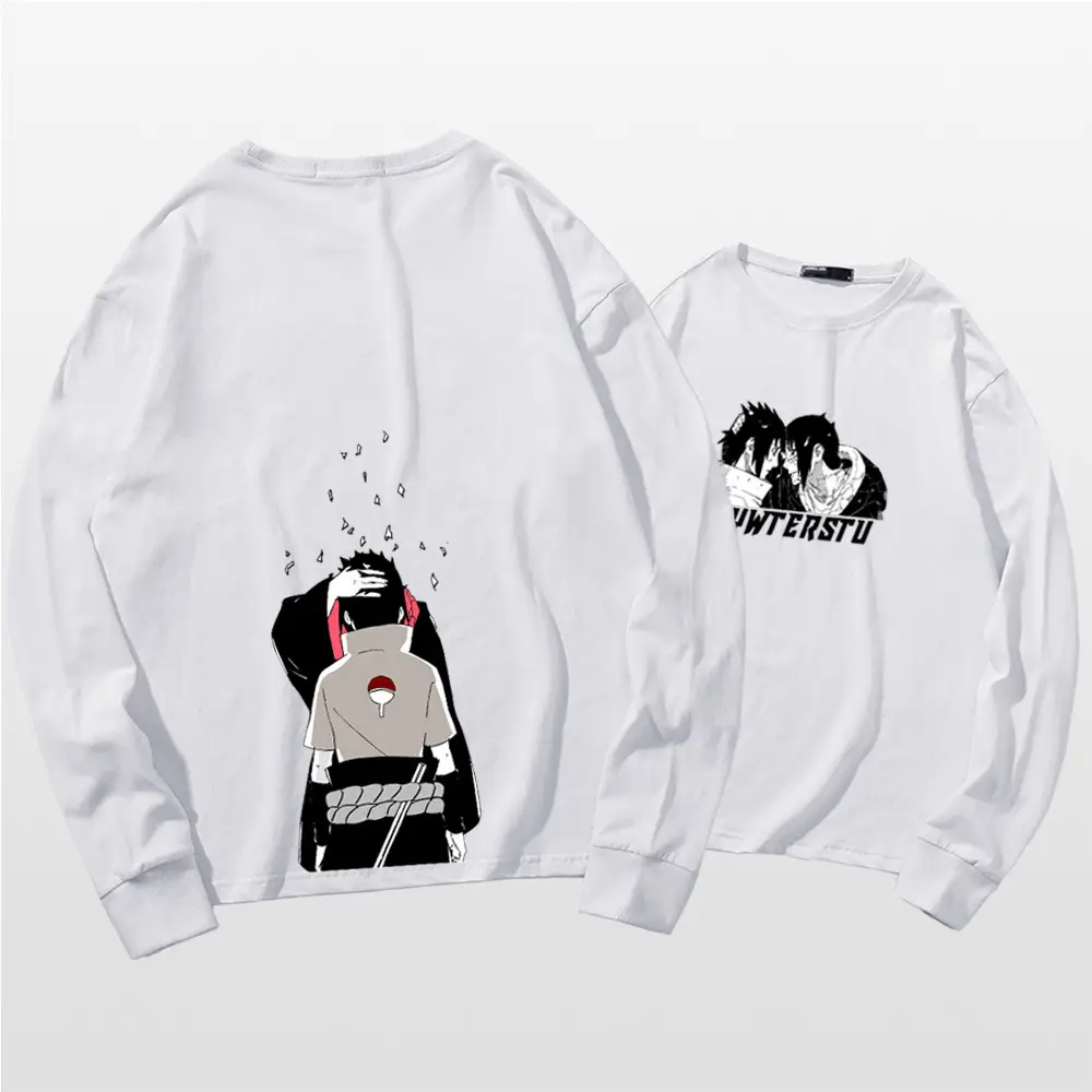 Naruto Anime T-Shirt Blue Cotton Long Sleeve