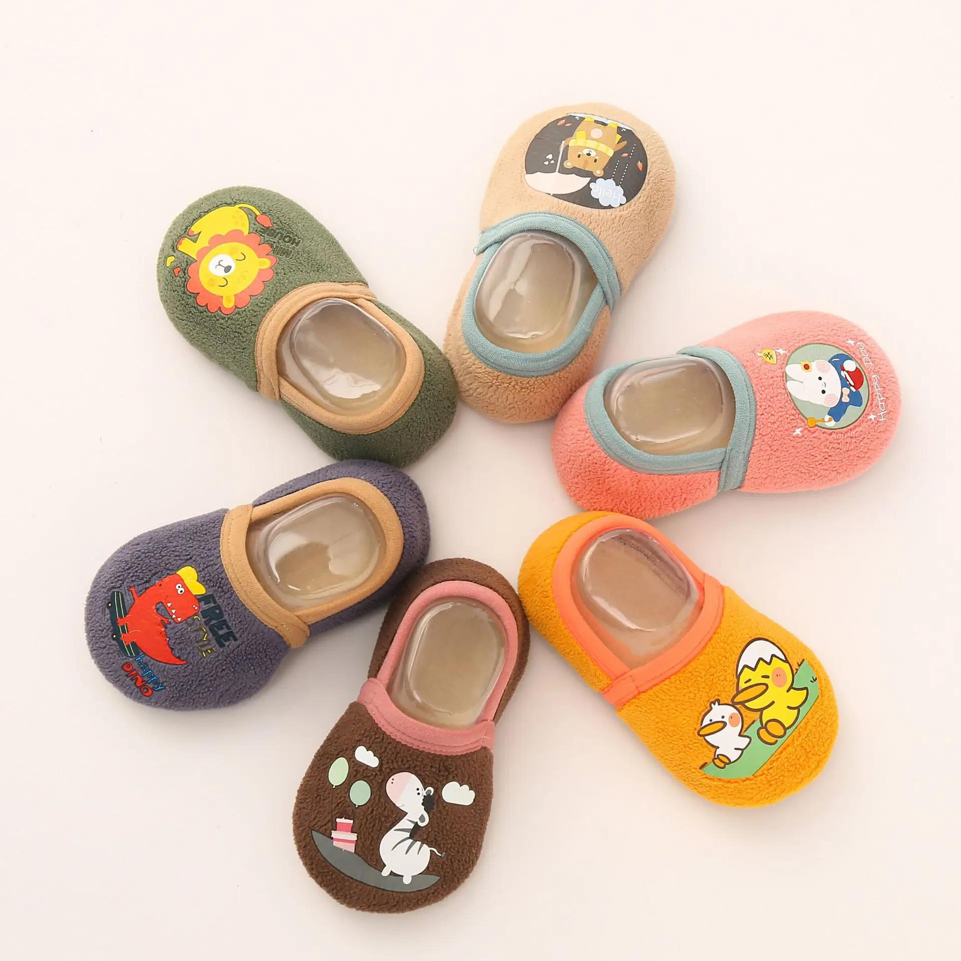 Autumn Winter Fleece Lined Cartoon Baby Shoes for Toddlers