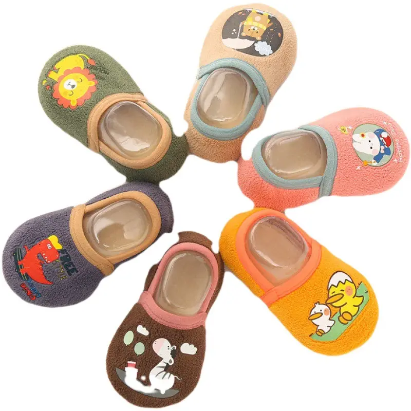 Autumn Winter Fleece Lined Cartoon Baby Shoes for Toddlers