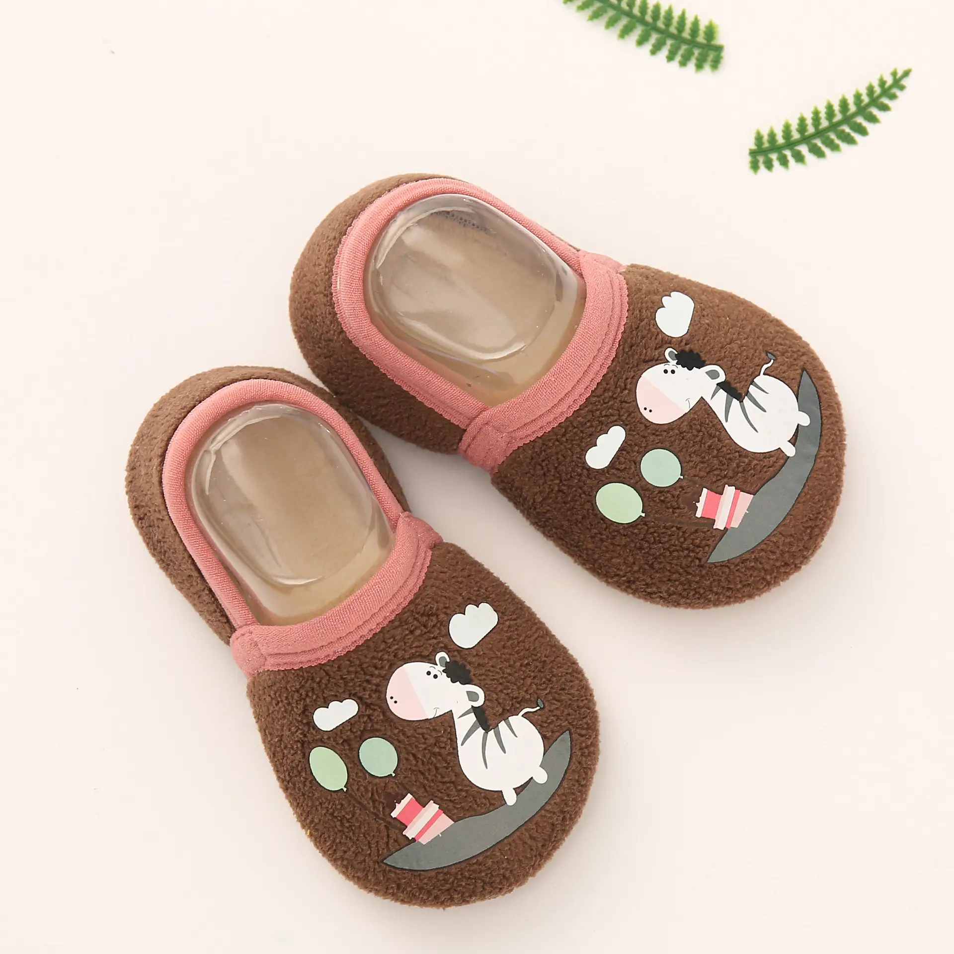 Autumn Winter Fleece Lined Cartoon Baby Shoes for Toddlers