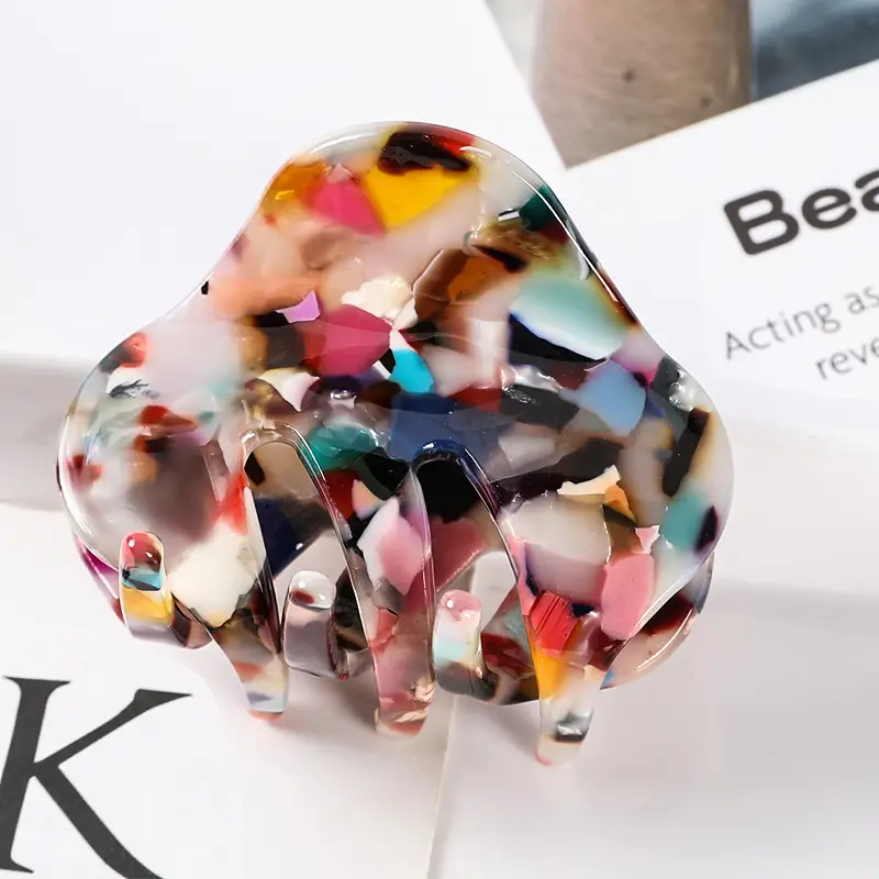 Korean Style Hair Clip with Acrylic Plate Gripper 9.5cm - Image 34