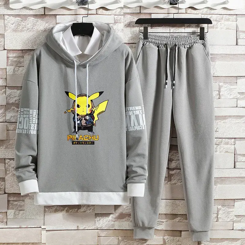 Men's Parkacho Graphic Hoodie Sweatpants Set Black - Image 3