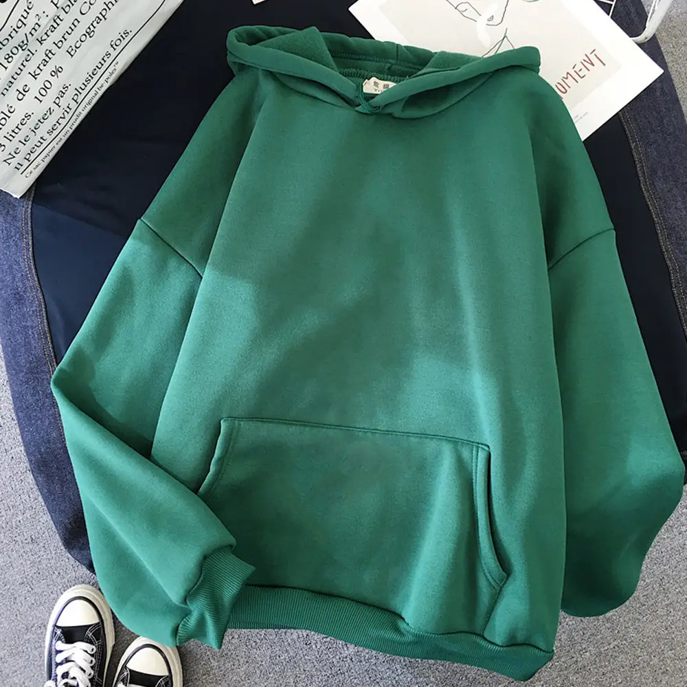 White Hoodie Women's 2 Temu Pure Color - Image 13