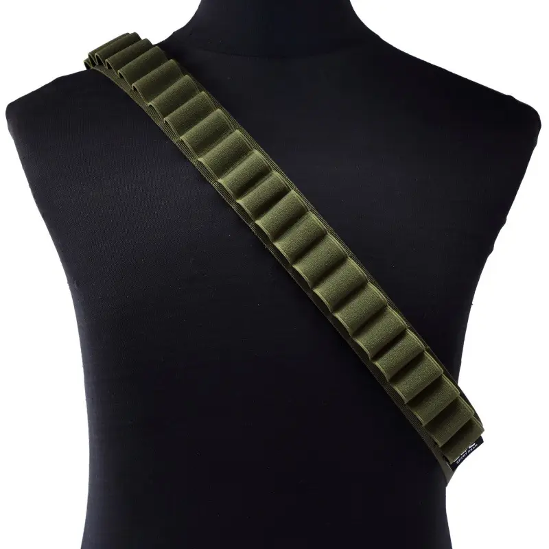 27-Hole Hunting Storage Belt with Blue Accents