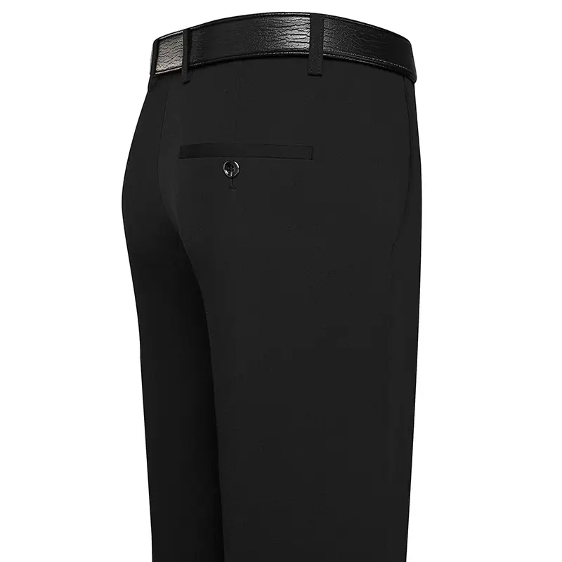 Thick Men's Four-Sided Stretch Trousers Grey - Image 14