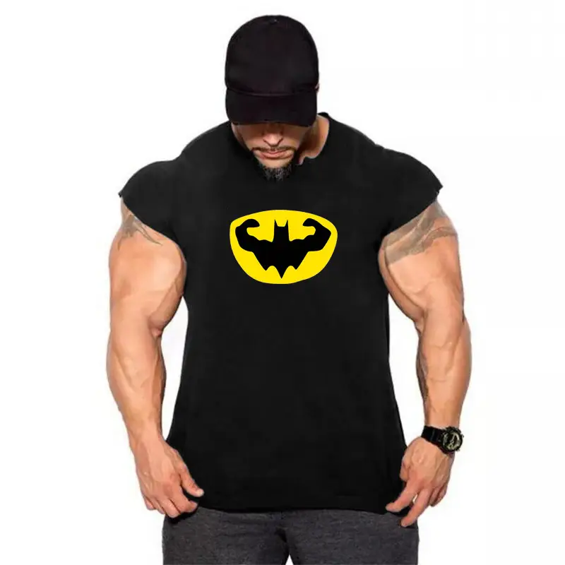 Men's Red Batman Muscle Vest Basketball Print - Image 4