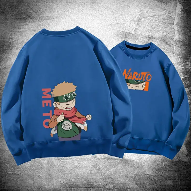 Naruto Graphic Crewneck Sweatshirt Set Blue