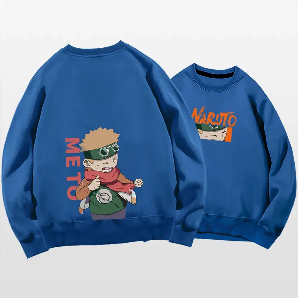 Naruto Graphic Crewneck Sweatshirt Set Blue