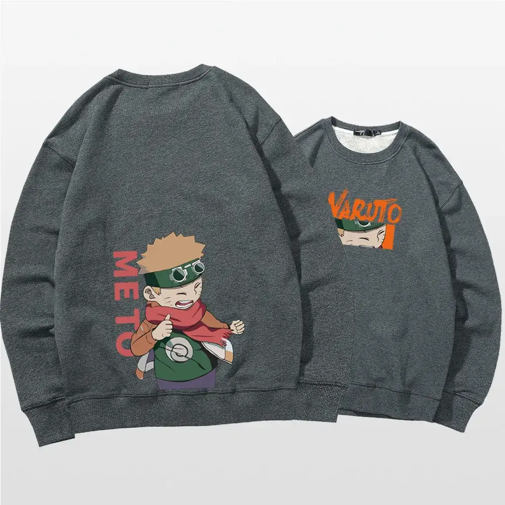 Naruto Graphic Crewneck Sweatshirt Set Blue